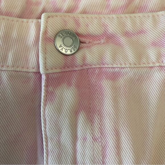 NWT Ser.o.ya Zuri Low arise Mini Skirt In Bleach Pink size 27 - Picture 8 of 12
